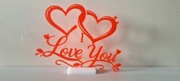 Dekoracja z napisem "I Love You" - idealna na prezent