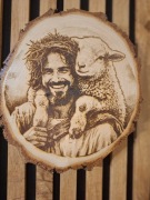 Obraz wypalany w drewnie-Jezus 