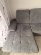 Duży narożnik U grafit funkcja spania regulowane oparcia jak nowy