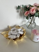 Patera, talerz, podstawka złoty liść miłorzębu 