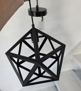 Lampa wisząca loft industrialna czarna 