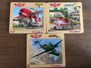 Drewniane puzzle - PLANES Disney - zestaw 3 sztuki