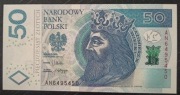 50 ZŁ KAZIMIERZ WIELKI 2012 r. SERIA AN 6495450 UNC