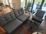 Sprzedam sofa+fotel. Styl skandynawski. Odbiór własny.