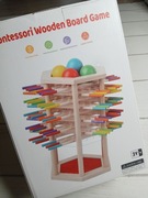 Zabawka edukacyjna interaktywna gra drewniane patyki Montessori 3+