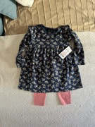 Zestaw F&F 86 cm (sukienka, getry) 