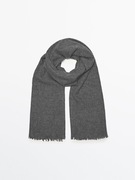 MASSIMO DUTTI  szary szal 100%kaszmir 80x200 cm  -149euro