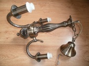 ITALUX 3 punkty świetlne mosiądz satyna ciemne złoto glamour mały gwint E14