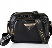 MONNARI Torebka na ramię LISTONOSZKA Pojemna DWUKOMOROWA do pracy PREMIUM