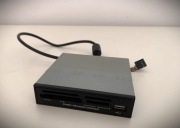 Czytnik kart 3.5" ALL IN ONE BLACK USB 2.0 9-Pin