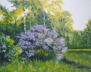 OBRAZ RĘCZNIE MALOWANY PEJZAŻ AKRYLOWY "NA PIERWSZYM PLANIE" - 24x30cm