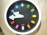 ZEGAR ścienny CICHY bezgłośny, KOLORY TĘCZY, 30 cm