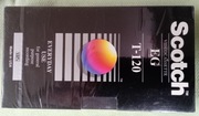 Zafoliowane fabryczn. VHS kaseta SCOTCH T-120 rynek USA = E-180 nowa czysta