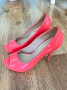 Pantofle "peep toe" na szpilce 12cm rozm. 37 nowe