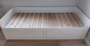 Rama łóżka podwójne rozkładane z szufladami IKEA Brimnes