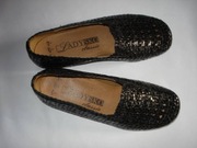 LADYSKO czarne mokasyny skóra nowe roz.38 wkł.24,5