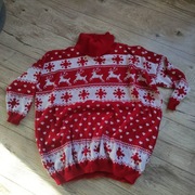 Sweter świąteczny golf uniwersalny rozmiar one size plus Mest mestfashion