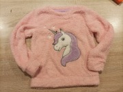 Śliczny jasno różowy polar polarek 122 128 cieply