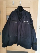 kurtka zimowa policyjna z podpinką i kapturem