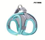 Turkusowe szelki dla psa lub kota S