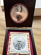 Fiji, 2x1 oz Tygrys Syberyjski 1 Dollar 2010 Proof Rzadkość