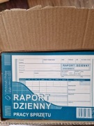 Bloczki raport dzienny pracy maszyny