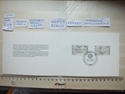 karnet FDC 2szt. znaczki seria Mi 1278 RFN 1986r. Niemcy BRD kasownik BONN