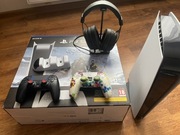 PlayStation 5 - 2 pady, ładowarka, pudełko, słuchawki Endorfy Viro Plus