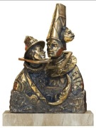 TOMASZ SĘTOWSKI "Pocałunek" brąz, 29cm