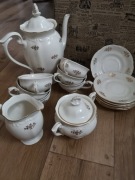 Porcelana Tułowice PRL - złocony zestaw dla 6 osób Vintage 