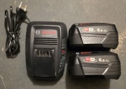 Zestaw Bosch ładowarka + 2 akumulatory 18V 6.0 Ah