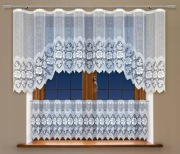 Haft Zestaw firan żakardowych 100x300cm+45x300cm Biały