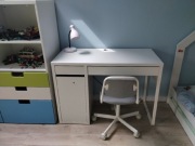 Biurko ikea micke+ krzeslo obrotowe 