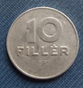 Moneta Węgry 10 fillerów 1974