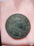Szelag August III Sas 1749 Bardzo Rzadka