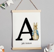 METRYCZKA plakat inicjał litera imię A4 21x30cm