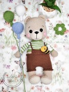 Miś maskotka przytulanka dla noworodka przedszkolaka chrzest 