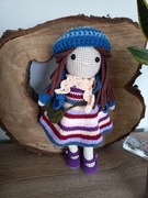 Lalka szydełko lalka amigurumi, przytulanka koleżanka 