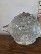 Szklany jeż, figurka ze szkła, vintage, stan bardzo dobry