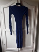 Dzianinowe sukienka, długa, prążkowana, Bik Bok, kobalt, XS