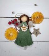 Aniołek zawieszka na choinkę lub na prezent.