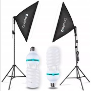 GearPRO zestaw studyjny do fotografii 2x statywy + Softbox, 2x150W