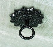 Wieszak Hak Uchwyt sufitowy kuty na doniczkę - Srebrny Antyczny (W51)