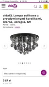 Lampa Sufitowa vidaxl szklane koraliki 