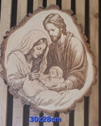 Obraz wypalany w drewnie Św Rodzina