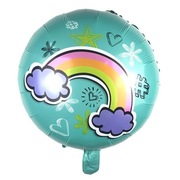 Balon foliowy okrągły Tęcza 45 cm JixStar