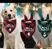 Świąteczna chusta bandamka dla psa/ kota 2 sztuki