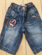 NEXT SPODNIE JEANSOWE 3-6 miesięcy stan BDB