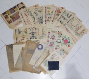 Unikatowa kolekcja wzorów haftów wycinki z gazet lata 70-te