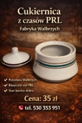 Porcelana PRL Wałbrzych cukiernica vintage
